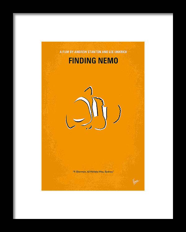 Finding Framed Print featuring the digital art No054 My nemo minimal movie poster by Chungkong Art