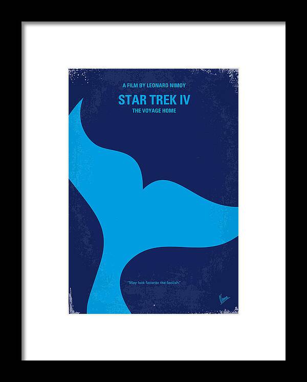 Star Trek 4 Framed Print featuring the digital art No084 My Star Trek 4 minimal movie poster by Chungkong Art