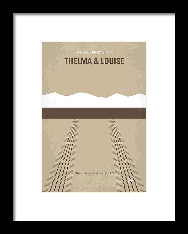Thelma Framed Print featuring the digital art No189 My Thelma and Louise minimal movie poster by Chungkong Art