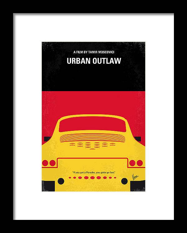 Urban Outlaw Framed Print featuring the digital art No316 My URBAN OUTLAW minimal movie poster by Chungkong Art