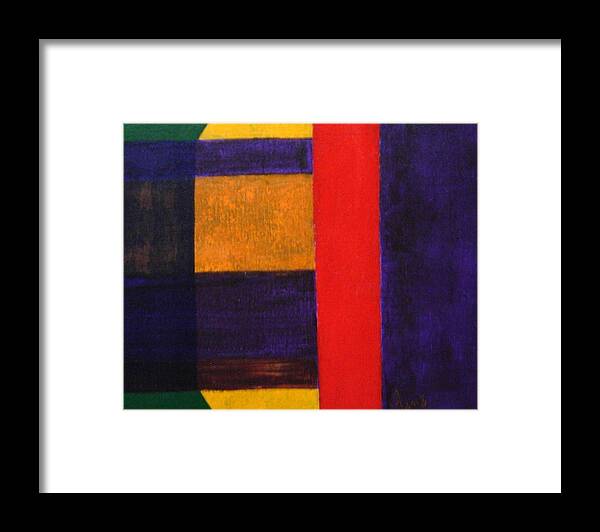 Abstract Framed Print featuring the painting No.398 by Vijayan Kannampilly