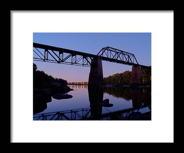Columbia Framed Print featuring the photograph Twilight Crossing by Charles Hite
