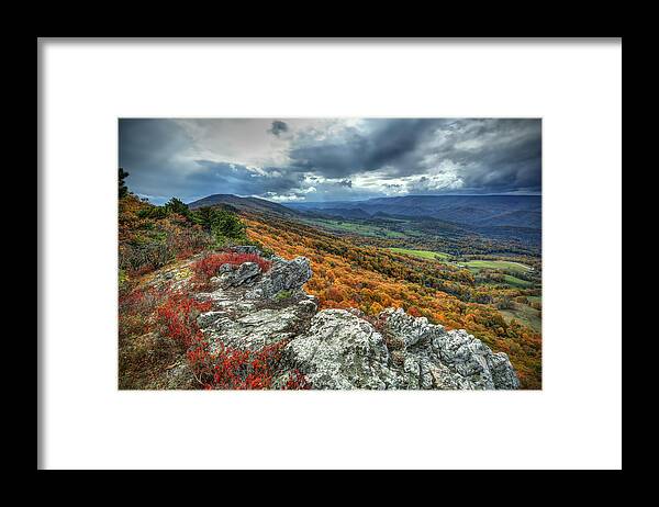 Mountain Top Framed Print featuring the photograph North Fork Mountain Overlook by Jaki Miller