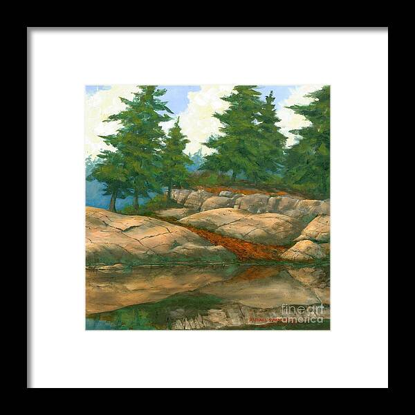 Northern Framed Print featuring the painting North Shore by Michael Swanson