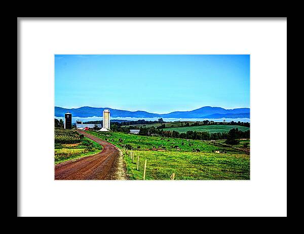Vermont Dairy Farm Framed Print featuring the photograph North Troy Dairy by John Nielsen