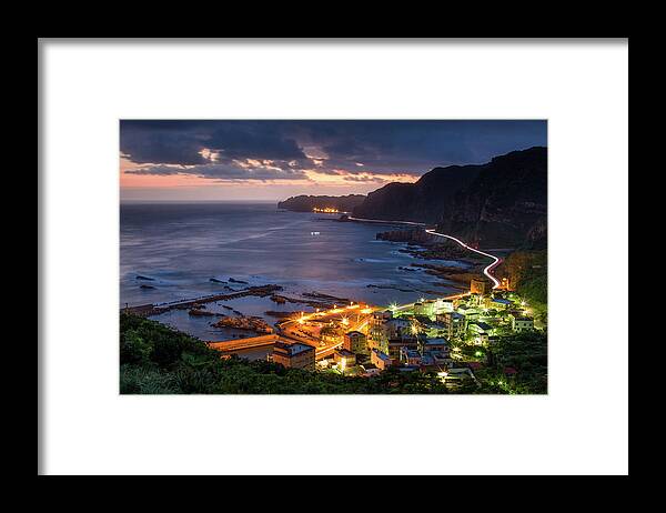 Water's Edge Framed Print featuring the photograph Northeast Coast Of Taiwan by Cheng-lun Chung