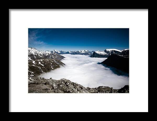 Norway Framed Print featuring the photograph Norway in the Clouds by Bill Howard