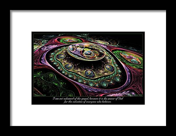 Fractal Framed Print featuring the digital art Not Ashamed by Missy Gainer