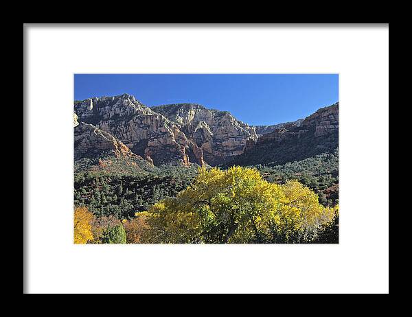 Sedona Framed Print featuring the photograph November in Sedona by Penny Meyers