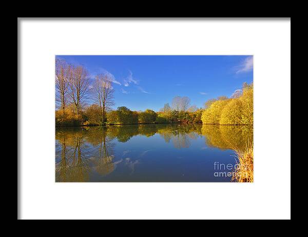 St James Lake Framed Print featuring the photograph November Lake 1 by Jeremy Hayden