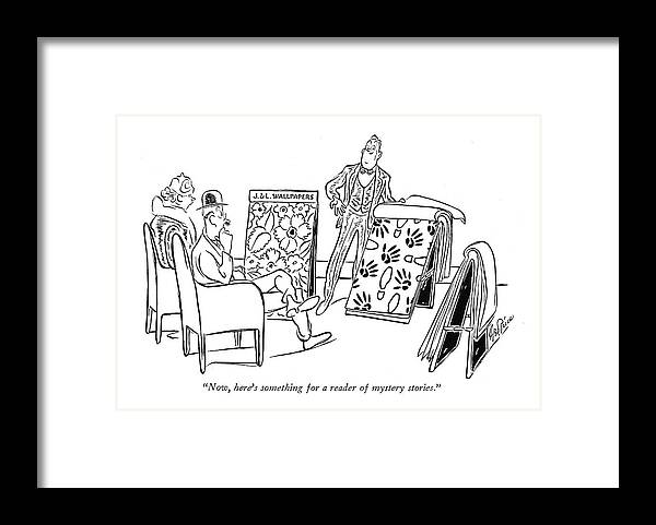 106934 Gpr George Price Framed Print featuring the drawing A Reader Of Mystery by George Price