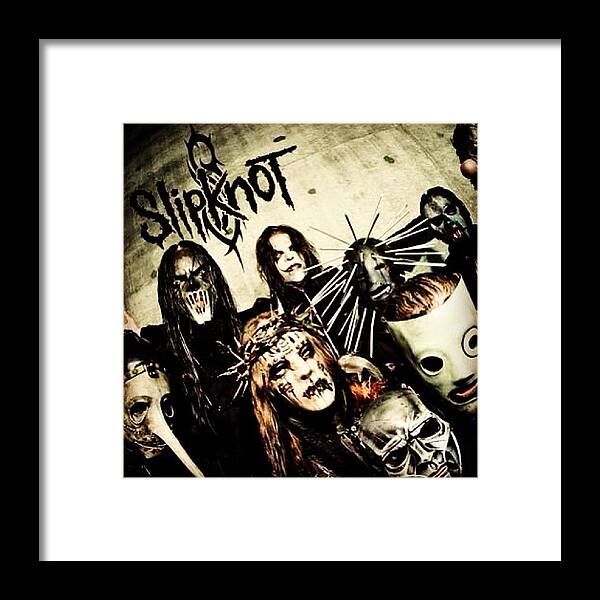 Nowplaying Framed Print featuring the photograph #nowplaying #psychosocial #slipknot by Julianne Watson