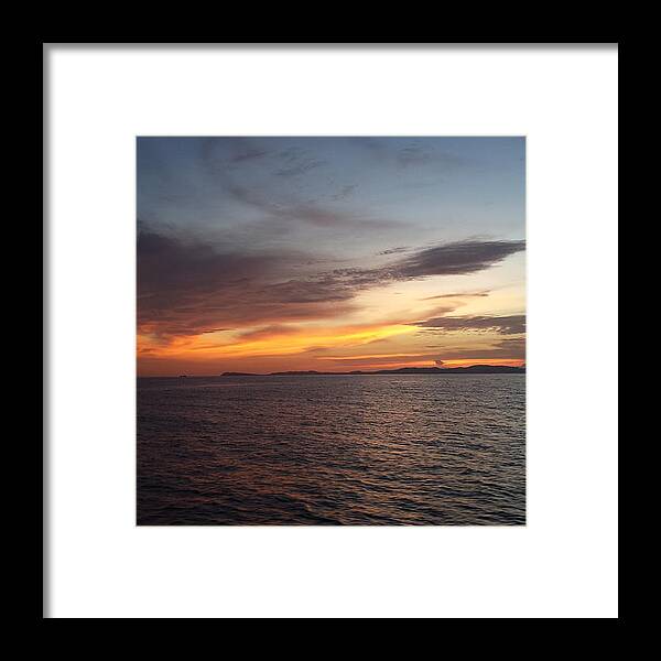 Landscape Storm Framed Print featuring the photograph N.Sumatran Sunset by Michael Kim