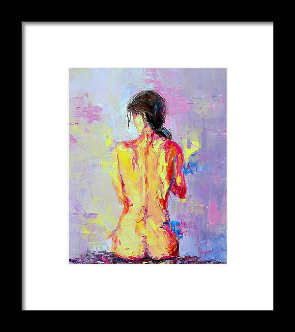 Nude Woman Figure Framed Print featuring the painting Nude Woman Figure No. 2 by Patricia Awapara