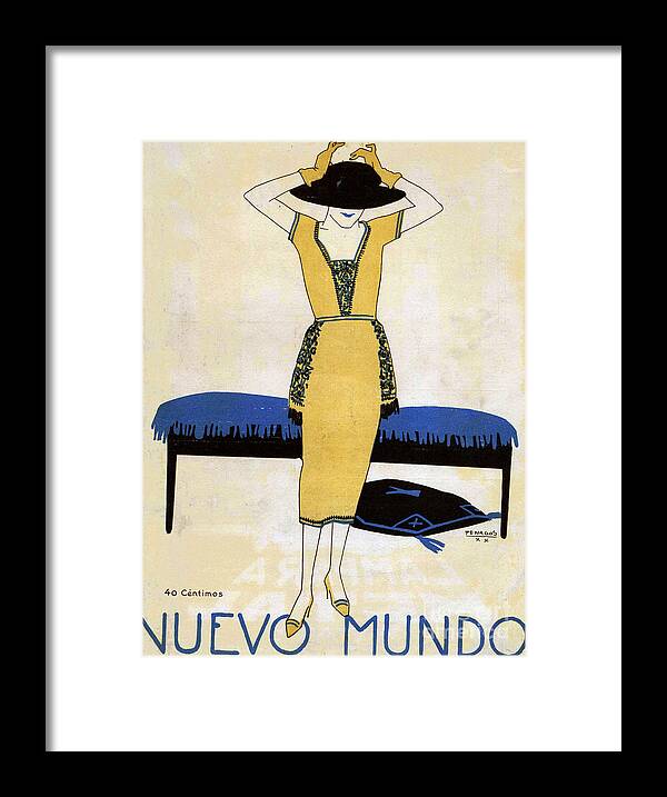 1920s Framed Print featuring the drawing Nuevo Mundo 1920 1920s Spain Cc Womens by The Advertising Archives