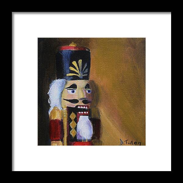 Christmas Framed Print featuring the painting Nutcracker II by Donna Tuten