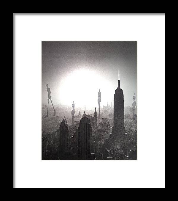 Nyc Ala Giacometti Framed Print featuring the photograph NYC ala Giacometti by Natasha Marco