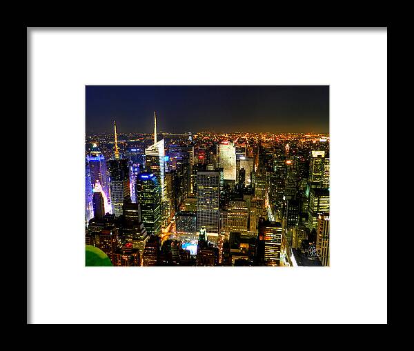 New York Framed Print featuring the photograph NYC - From the Empire State Building 001 by Lance Vaughn