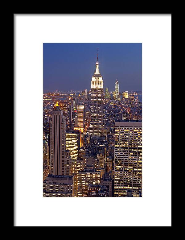 New York City Framed Print featuring the photograph NYC Midtown and Downtown by Juergen Roth