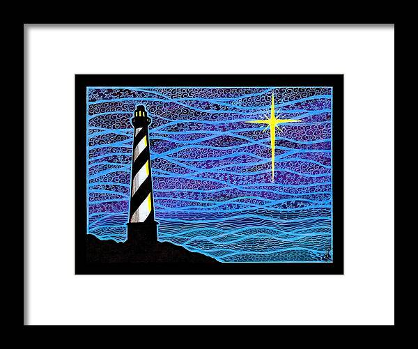 Hatteras Framed Print featuring the painting O Holy Night Hatteras by Jim Harris