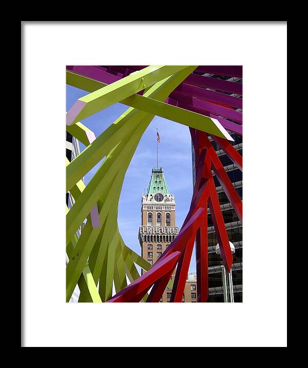 Oakland Framed Print featuring the photograph Oakland Tribune by Donna Blackhall
