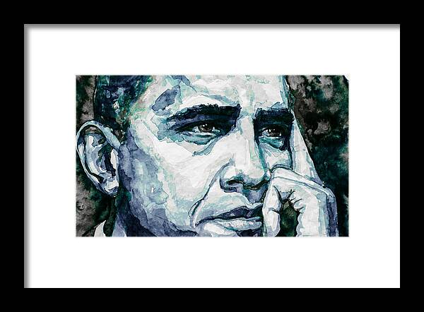 Obama Framed Print featuring the painting Obama 6 by Laur Iduc