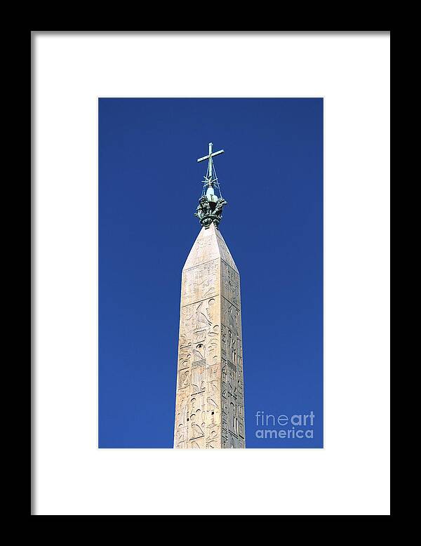 Blue Sky Framed Print featuring the photograph Obelisk by Chris Selby