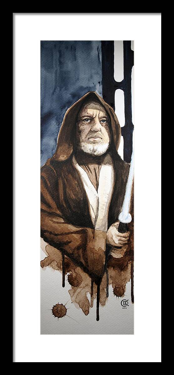 Star Wars Framed Print featuring the painting Obi Wan Kenobi by David Kraig