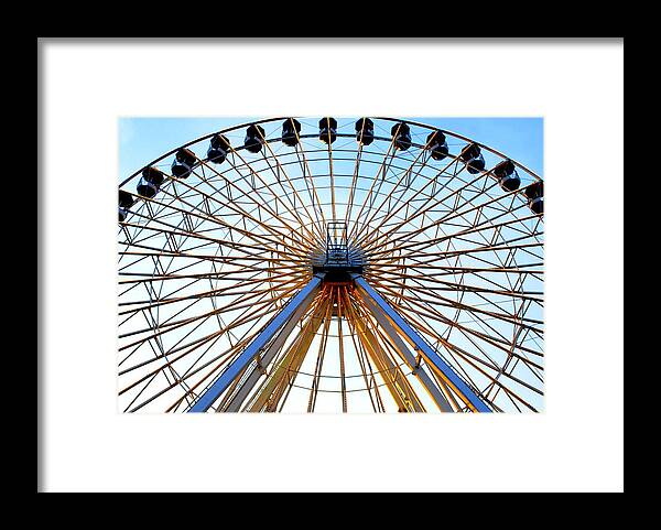 Giant Ferris Wheel Framed Print featuring the photograph Observation Wheel by Mary Beth Landis