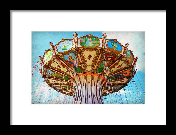 Ocean City Framed Print featuring the photograph Ocean City Swing Carousel by Beth Ferris Sale
