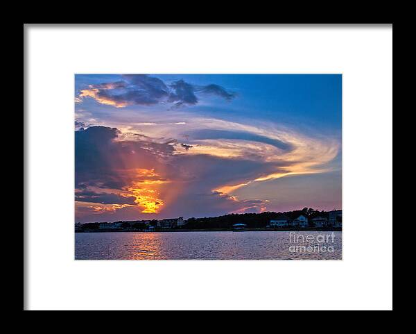 Ocean Isle Framed Print featuring the photograph Ocean Isle Sunset by Jemmy Archer
