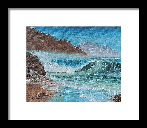 Mist Framed Print featuring the painting Ocean Mist by Val Miller