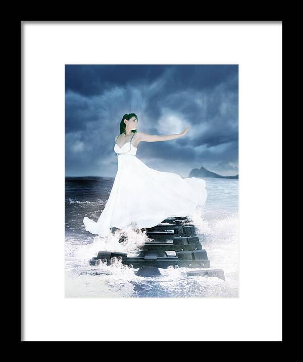 Fantasy Framed Print featuring the digital art Siren by Ester McGuire