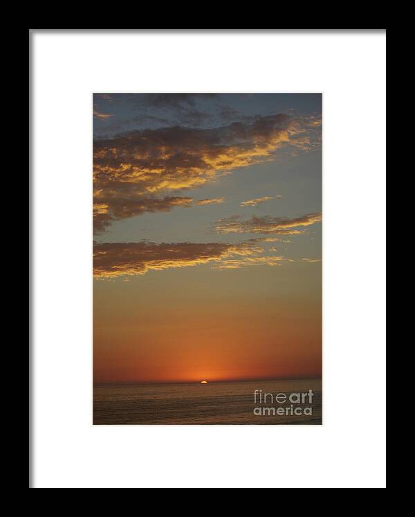 Ocean Framed Print featuring the photograph Ocean Sunset by Jim And Emily Bush