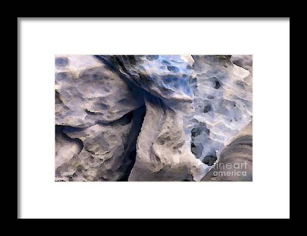 Abstract Framed Print featuring the photograph Oceans Edge by Gwyn Newcombe