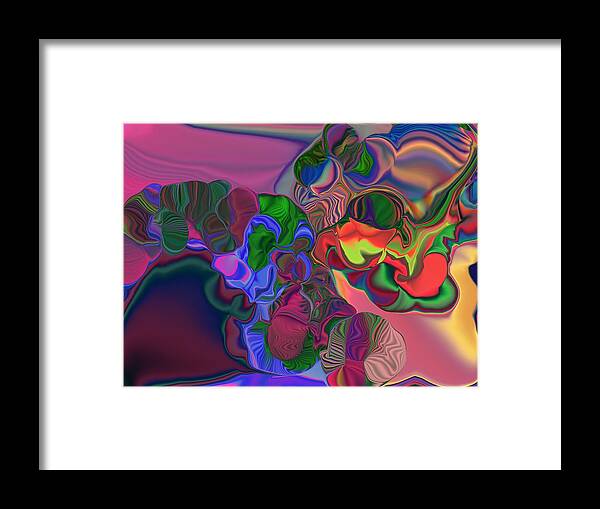 Abstract Framed Print featuring the digital art Octavio Bizarro by Jim Williams
