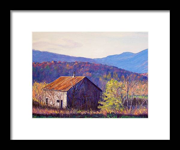 Bonnie Mason Framed Print featuring the painting October Morning by Bonnie Mason