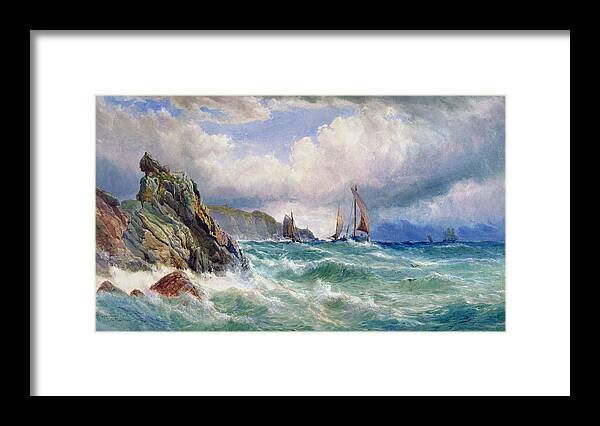 Seascape Framed Print featuring the painting Off Cape Clear  County Cork by John Faulkner