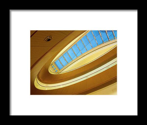 Empty Framed Print featuring the photograph Office Building Interior by Thirty three