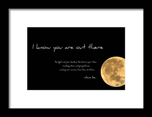 Moon Framed Print featuring the photograph Oh Moon by Diana Angstadt