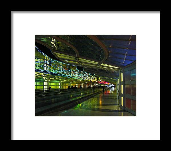 City Life Framed Print featuring the photograph O'Hare Color by Rhonda McDougall