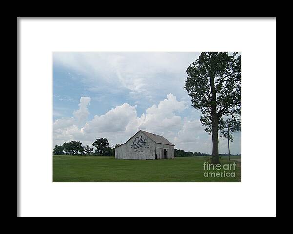 Ohio Framed Print featuring the photograph Ohio bicentennial Barn - Pickaway County by Charles Robinson