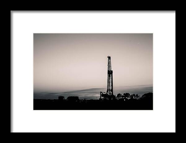 Oklahoma Framed Print featuring the photograph Oil Well Sunset by Hillis Creative