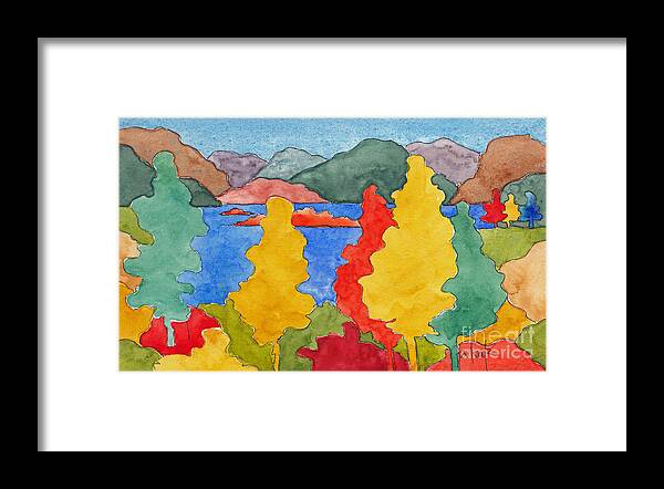 Impressionism Framed Print featuring the painting Okanagan Autumn by Pat Katz