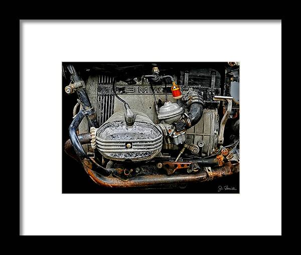 Motorcycle Framed Print featuring the photograph Old Age B M W by Joe Bonita