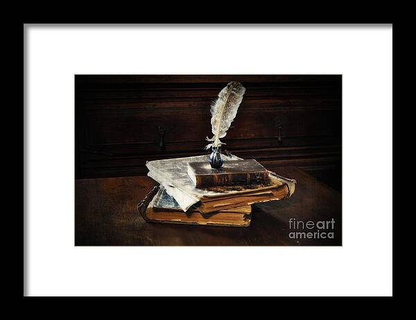 Old Books and a Quill Photograph by Mary Machare - Fine Art America