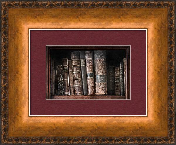 Old books on the shelf - 19th Century Library by Gary Heller