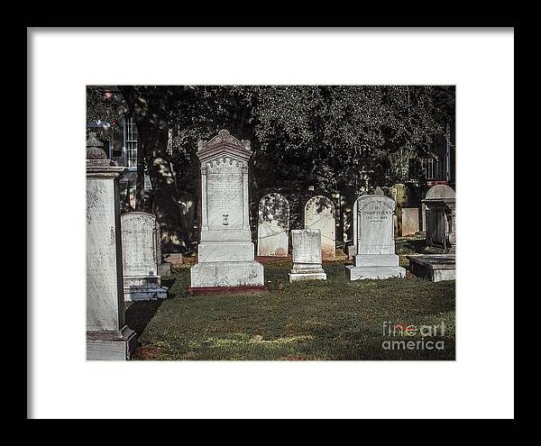 Cemeteries Framed Print featuring the photograph Old Church Cemetery in Charleston South Carolina by Ginette Callaway
