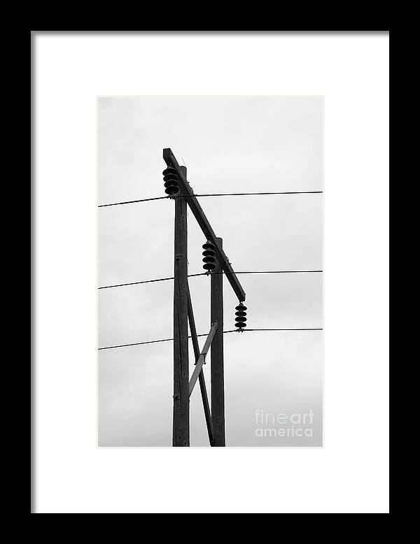 Photography Framed Print featuring the photograph Old Country Power Line by Jackie Farnsworth