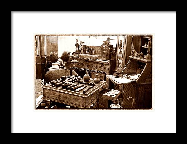 Dental Office Framed Print featuring the photograph Old Dentistry by Julie Palencia